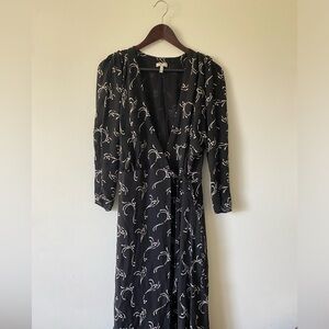 Joie Silk Printed Wrap Dress